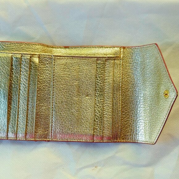 Miu Miu Madras Forever Glitter Leather Heart Wallet - Picture 3 of 5